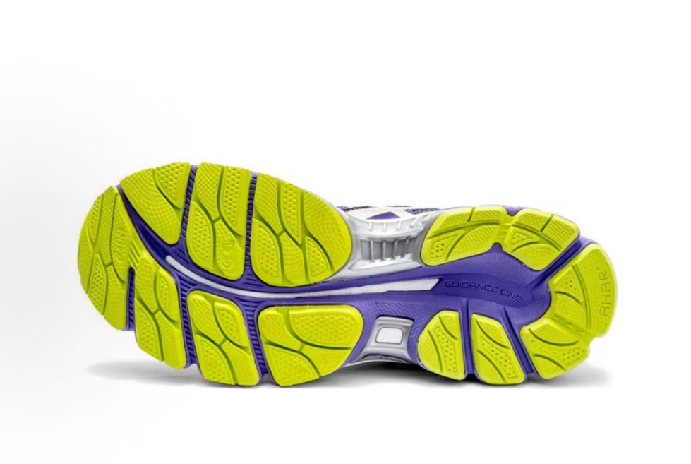 Gel-Nimbus 16 Purple Lime Silver - Outsole Bottom View